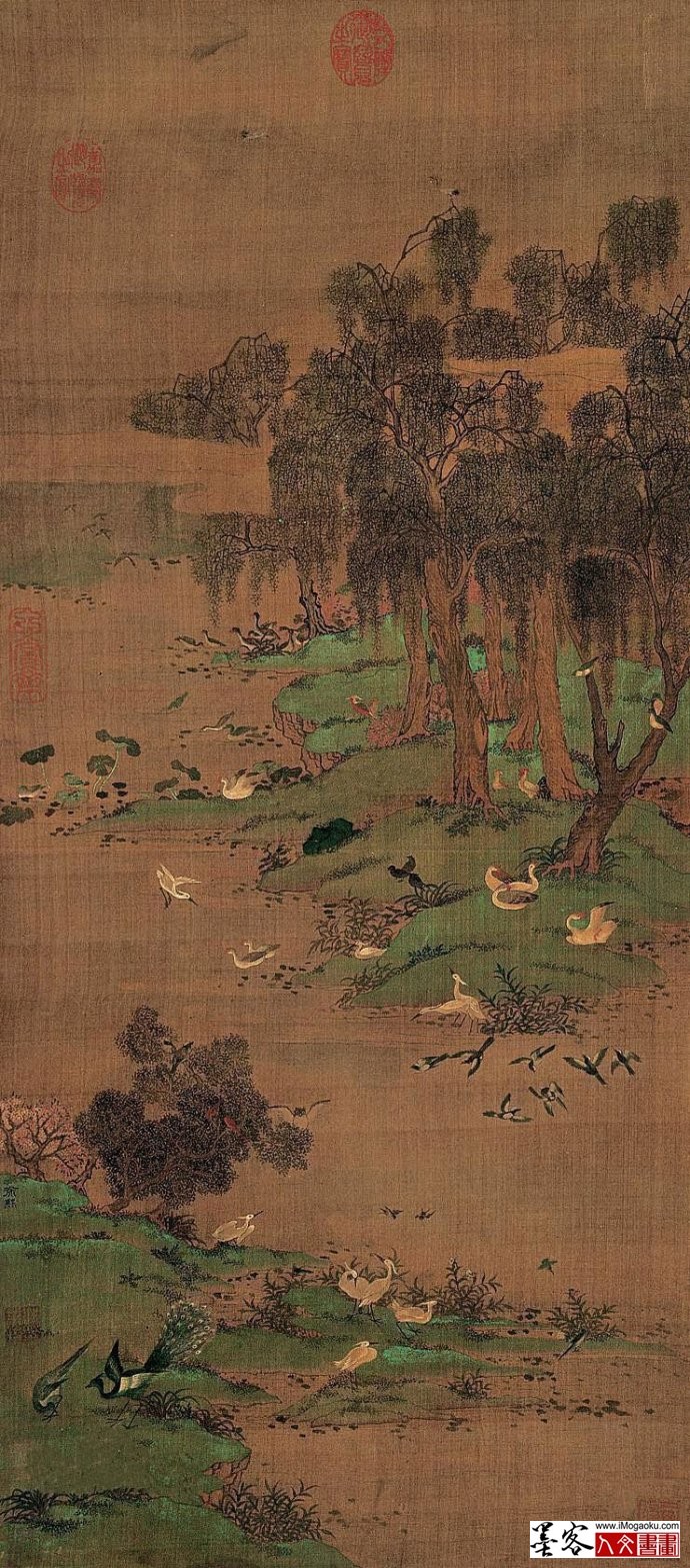 徐熙 飞禽山水图