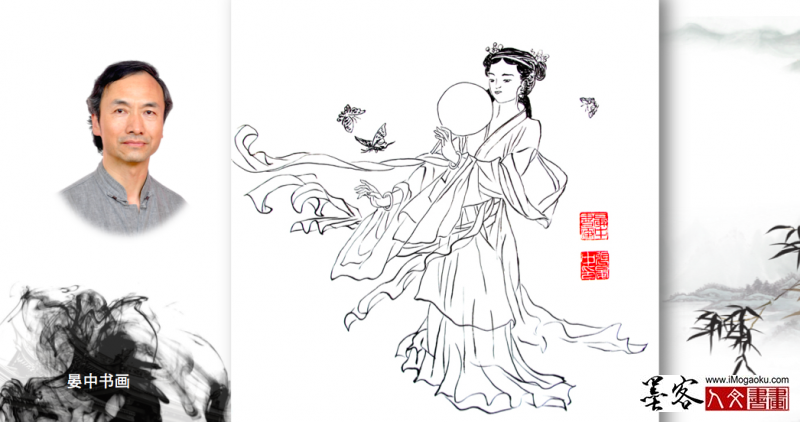 张晏中手绘仕女人物图3