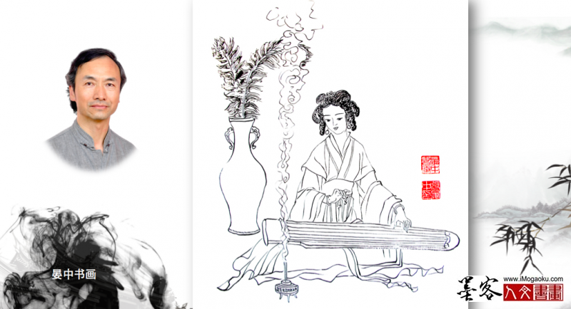 张晏中手绘仕女人物图7