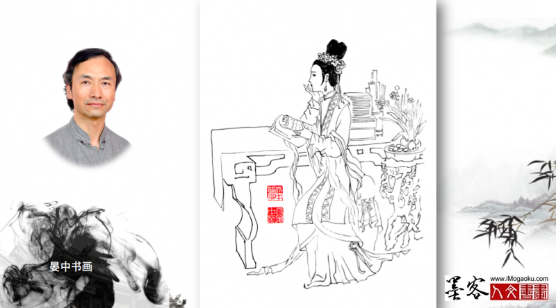张晏中手绘仕女人物图37