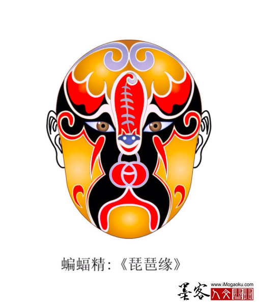 墨客人文书画之张彦中辑中国京剧脸谱012