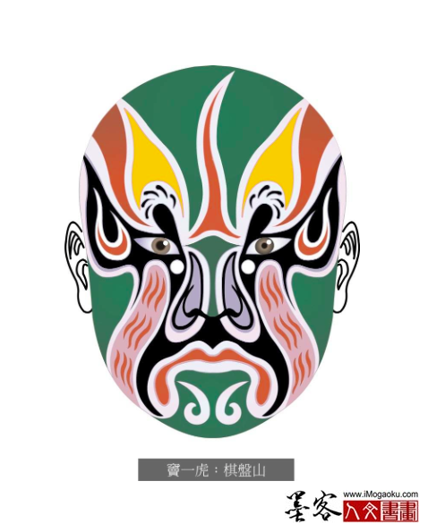 墨客人文书画之张彦中辑中国京剧脸谱023