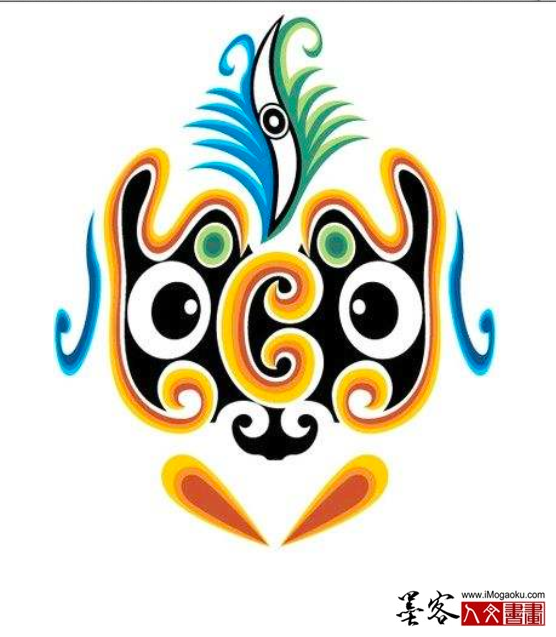 墨客人文书画之张彦中辑中国京剧脸谱031