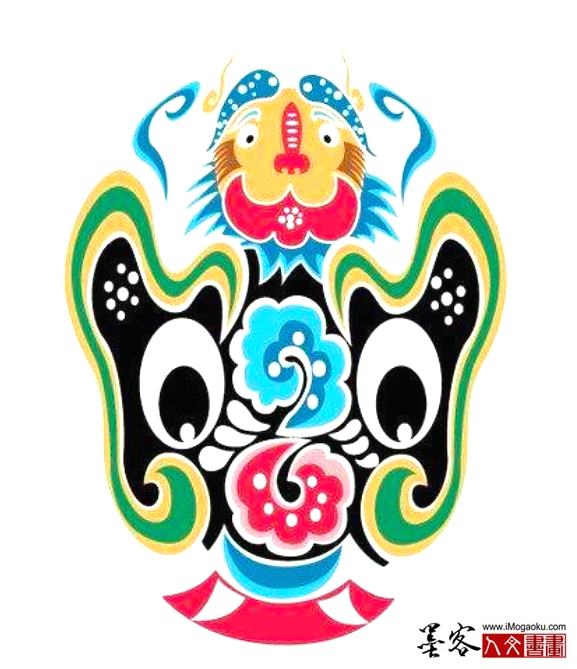 墨客人文书画之张彦中辑中国京剧脸谱033