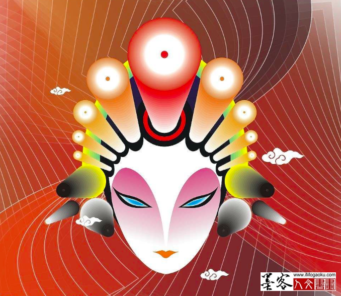 墨客人文书画之张彦中辑中国京剧脸谱058