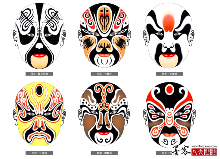 墨客人文书画之张彦中辑中国京剧脸谱055