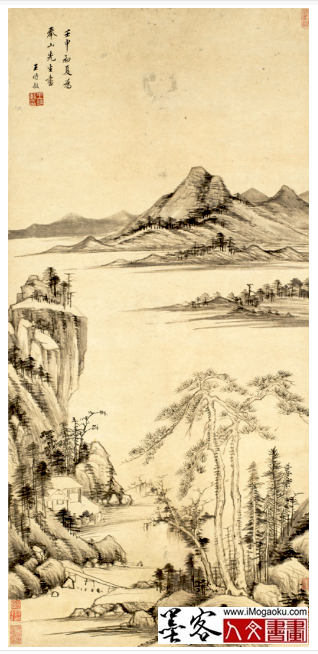墨客人文书画之张彦中辑清王时敏绘画山水04