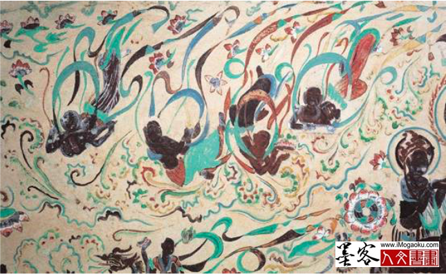 墨客人文书画之张彦中辑敦煌莫高窟壁画飞天 (2)