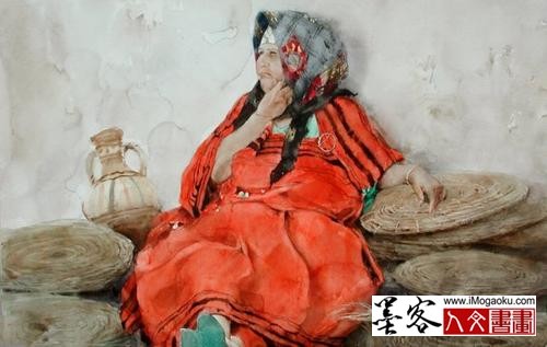 关维兴水彩人物画26