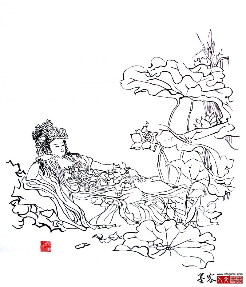 晏中临摹白描人物9185