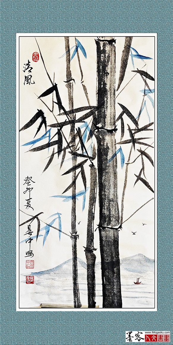 张彦中水墨国画《清风》w