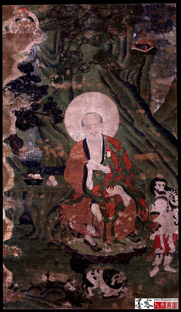 0062-B唐代-佛 唐卡 罗汉 画w