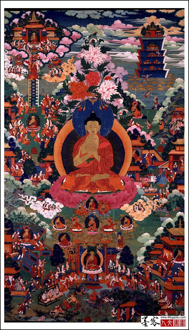 0072-B唐代-唐卡 释迦牟尼w