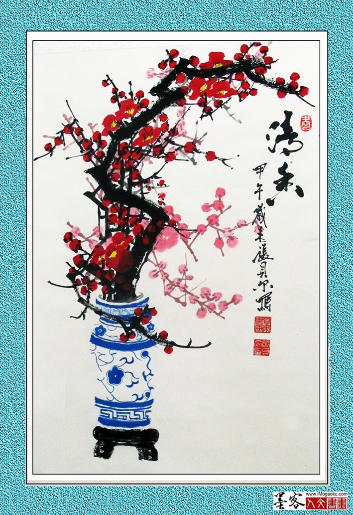 张贝尔10岁国画《清香》W