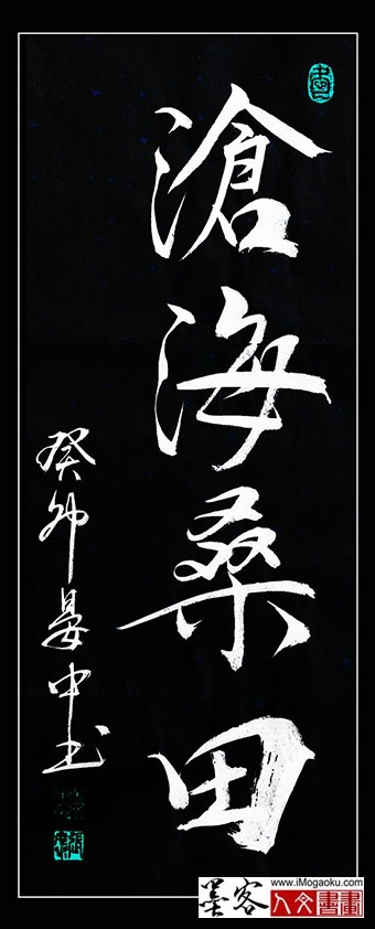 张彦中书法《沧海桑田》m白