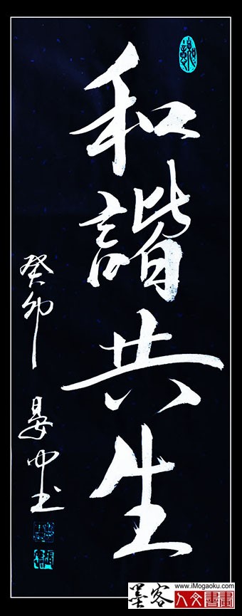 张彦中书法《和谐共生》m白