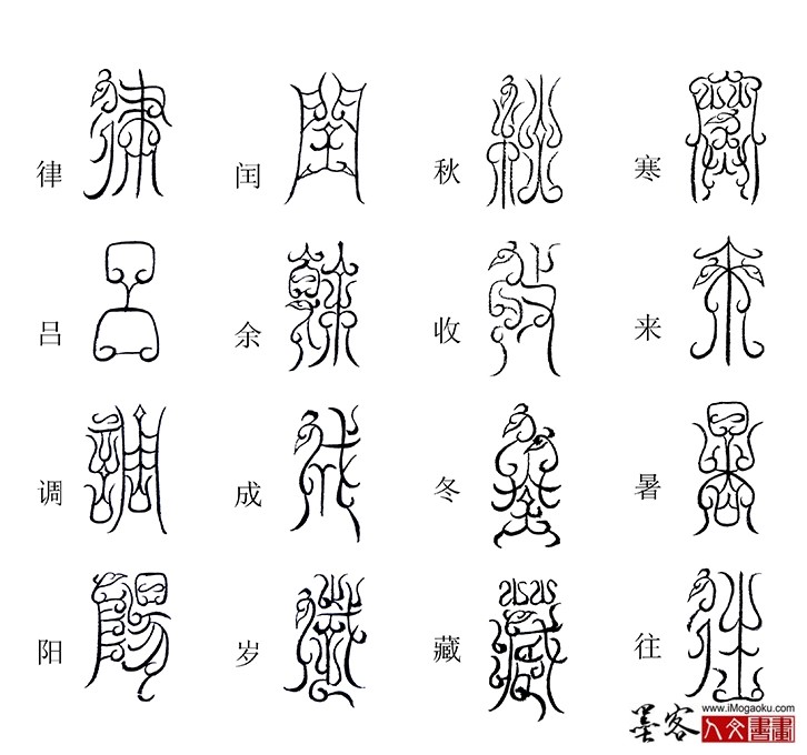 张彦中书法鸟虫篆《千字文》2 (辰宿列张）M