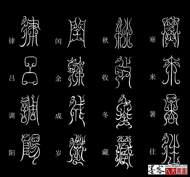 张彦中书法鸟虫篆《千字文》2 (辰宿列张）MF